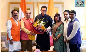 On the visit of Bhutan King to Bharat, the delegation led by Dr. Vijay Jolly met and extended Diwali wishes.