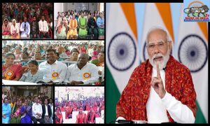 PM Modi interacts with the beneficiaries of Viksit Bharat Sankalp Yatra