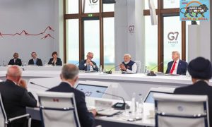 PM Modi addresses the session on “ Economic Growth for All” at G7 Summit in Evian, France